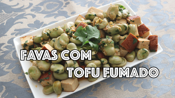 favas com tofu fumado