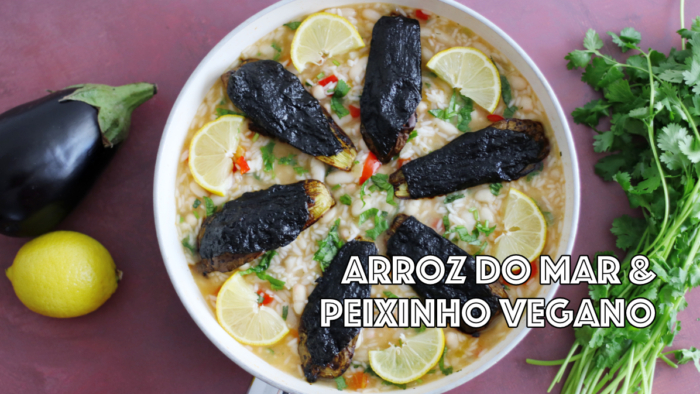 arroz do mar com peixinho vegano