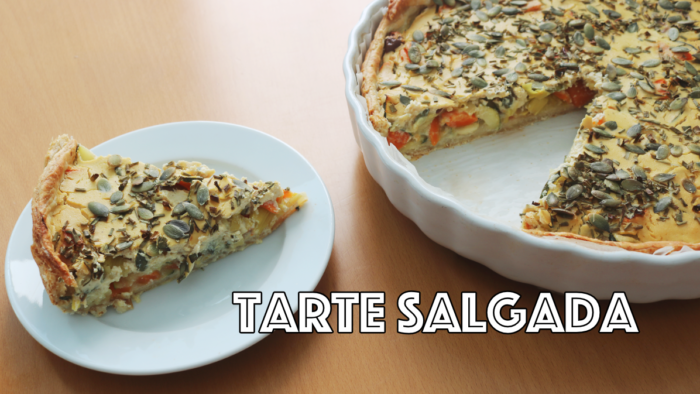 tarte salgada de vegetais e tofu