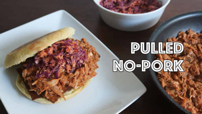 pulled no pork de jaca em bolo do caco