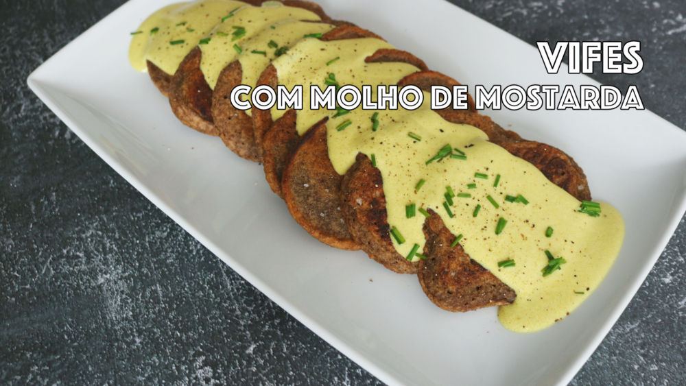 bifes de seitan sem gluten com molho de mostarda